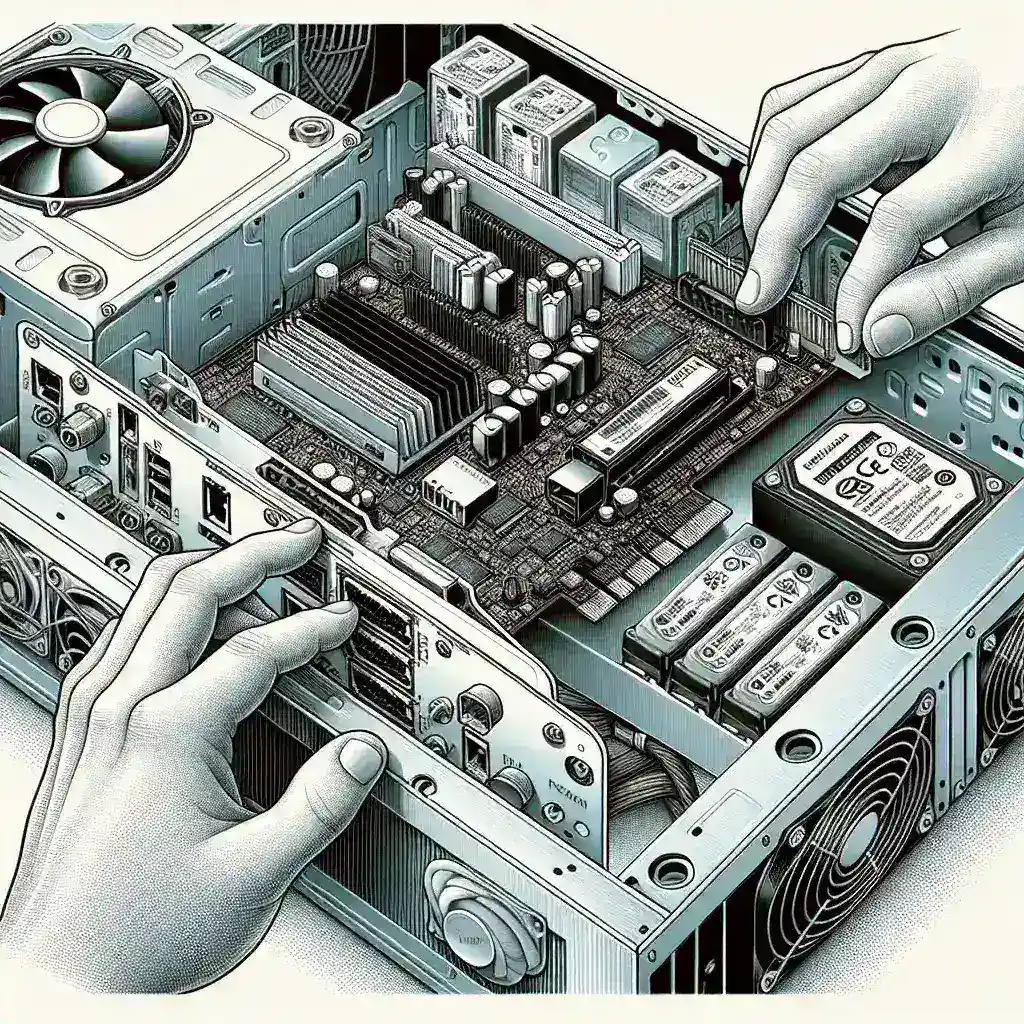 How do you install a network adapter in a desktop computer?
